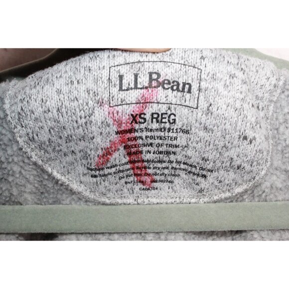 LL Bean Sweater Fleece Long Vest Pewter Size XS - Picture 7 of 10